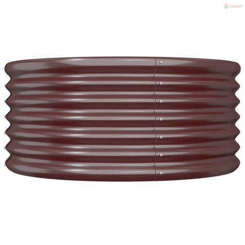 Barna horganyzott acél kerti ültetőláda 80 x 80 x 36 cm