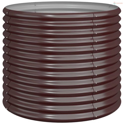 Barna horganyzott acél kerti ültetőláda 80 x 80 x 68 cm