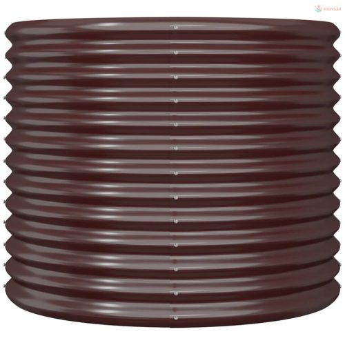 Barna horganyzott acél kerti ültetőláda 80 x 80 x 68 cm