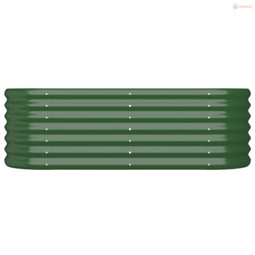 Zöld horganyzott acél kerti magaságyás 114x40x36 cm