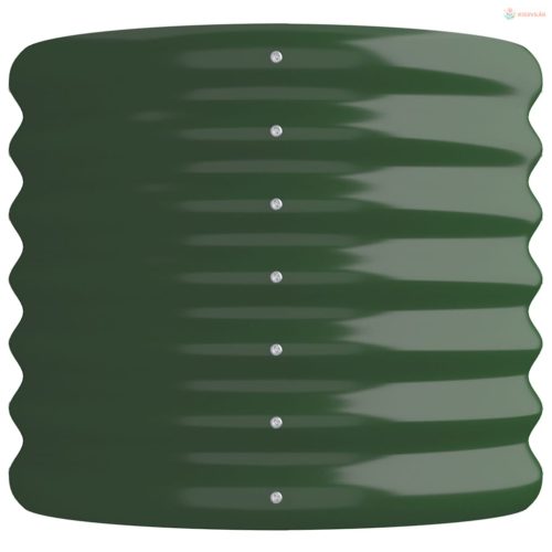 Zöld horganyzott acél kerti magaságyás 114x40x36 cm