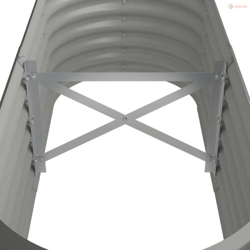 Szürke horganyzott acél kerti magaságyás 114x40x36 cm