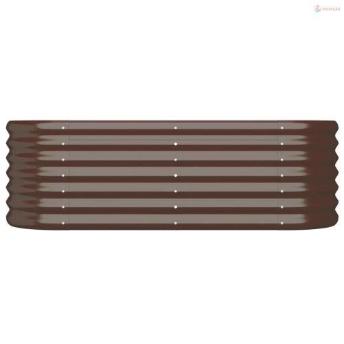 Barna horganyzott acél kerti magaságyás 114x40x36 cm