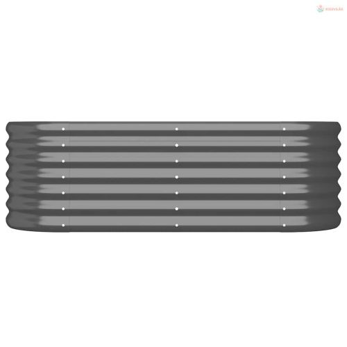 Antracitszürke horganyzott acél kerti magaságyás 114x40x36 cm