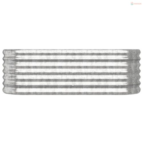 Ezüstszínű horganyzott acél kerti magaságyás 114x40x36 cm