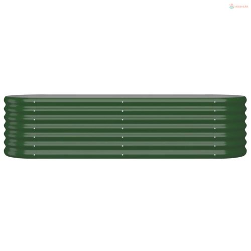 Zöld horganyzott acél kerti magaságyás 152x40x36 cm