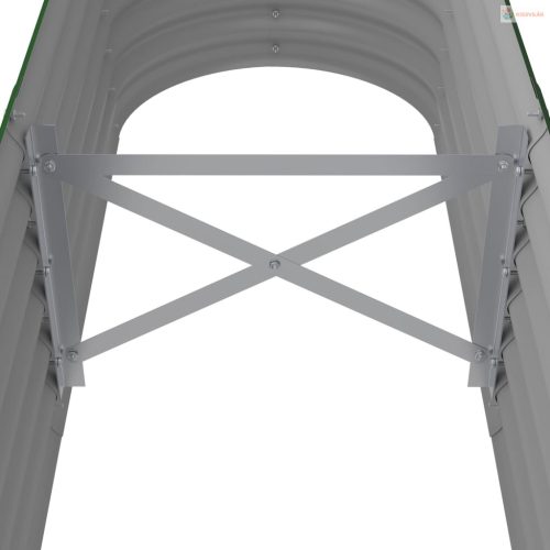 Zöld horganyzott acél kerti magaságyás 152x40x36 cm