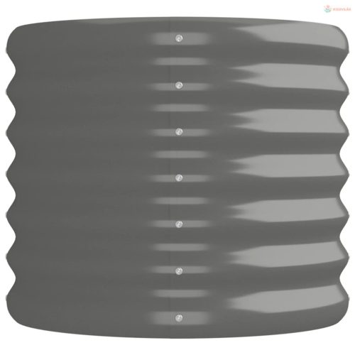 Szürke horganyzott acél kerti magaságyás 152x40x36 cm