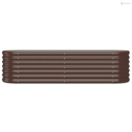 Barna horganyzott acél kerti magaságyás 152x40x36 cm