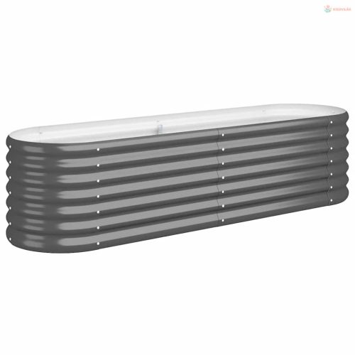 Antracitszürke horganyzott acél kerti magaságyás 152x40x36 cm