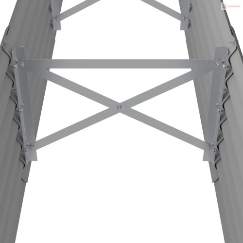 Szürke horganyzott acél kerti magaságyás 224x40x36 cm