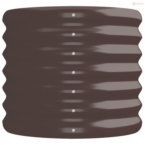 Barna horganyzott acél kerti magaságyás 224x40x36 cm