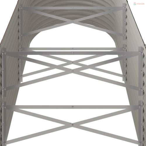 Barna horganyzott acél kerti magaságyás 224x40x36 cm