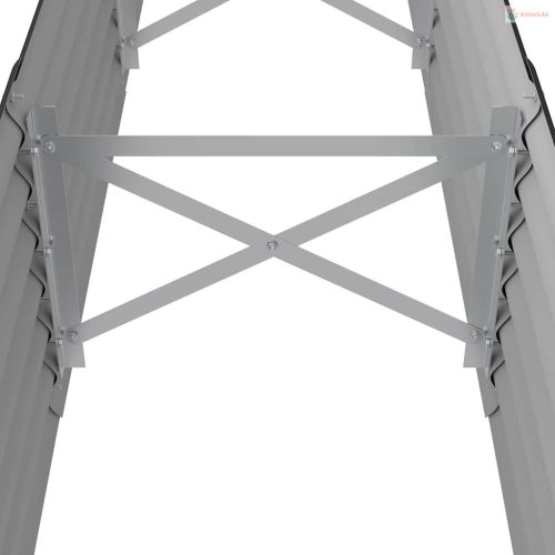 Antracitszürke horganyzott acél kerti magaságyás 224x40x36 cm