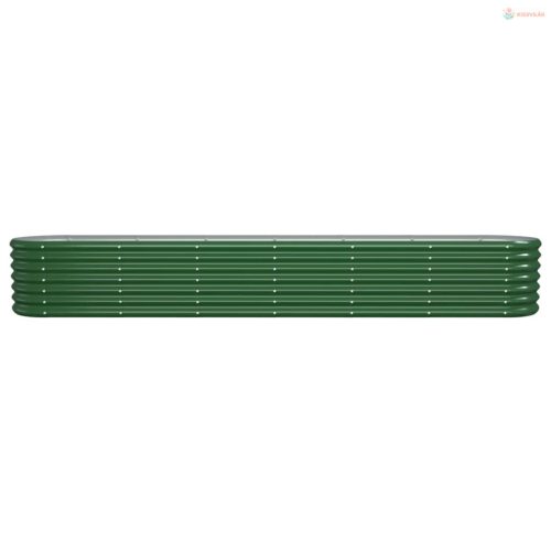 Zöld horganyzott acél kerti magaságyás 260x40x36 cm