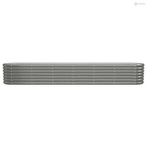 Szürke horganyzott acél kerti magaságyás 260x40x36 cm