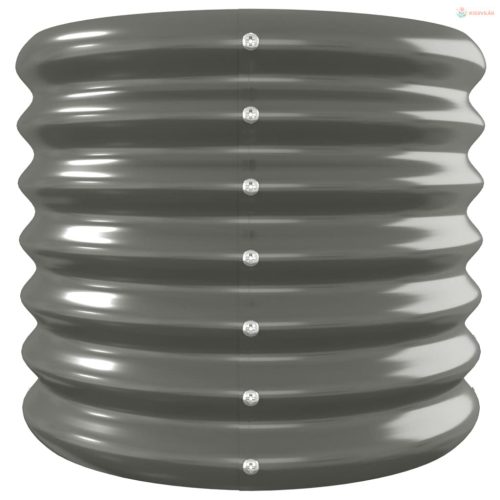 Szürke horganyzott acél kerti magaságyás 260x40x36 cm