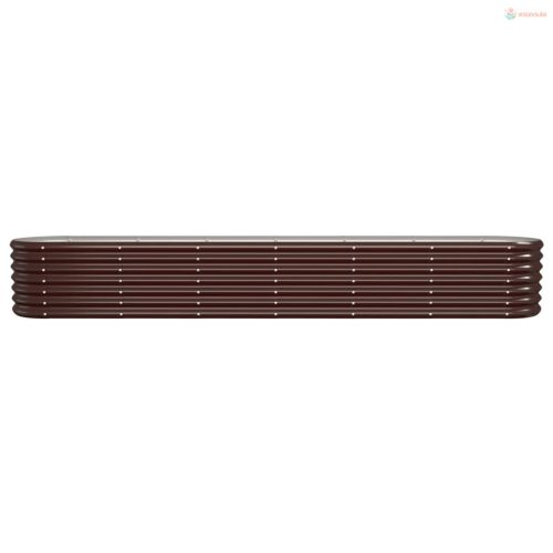 Barna horganyzott acél kerti magaságyás 260x40x36 cm