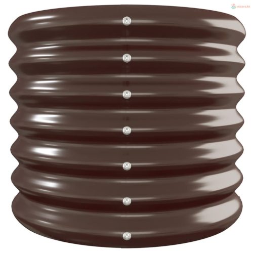 Barna horganyzott acél kerti magaságyás 260x40x36 cm