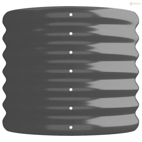 Antracitszürke horganyzott acél kerti magaságyás 260x40x36 cm