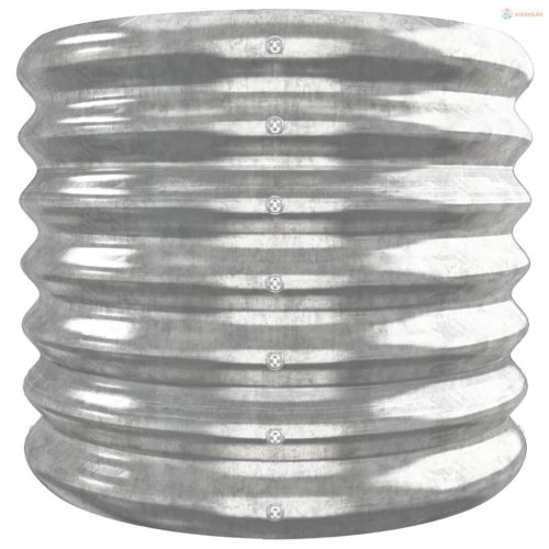 Ezüstszínű horganyzott acél kerti magaságyás 260x40x36 cm