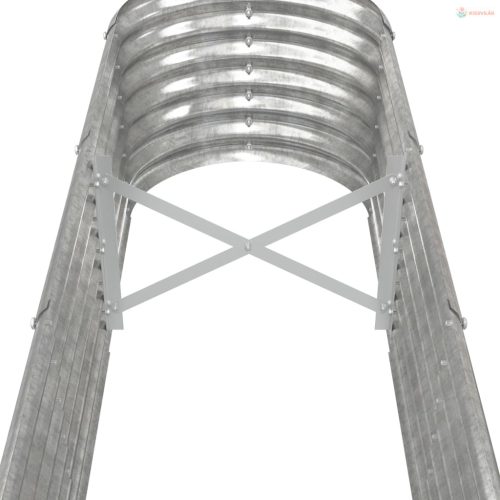 Ezüstszínű horganyzott acél kerti magaságyás 260x40x36 cm