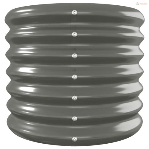 Szürke horganyzott acél kerti magaságyás 332x40x36 cm