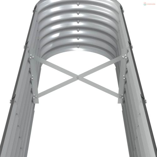 Antracitszürke horganyzott acél kerti magaságyás 332x40x36 cm