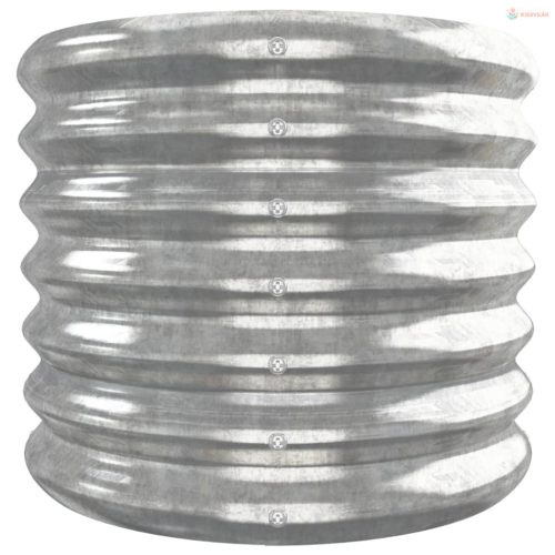 Ezüstszínű horganyzott acél kerti magaságyás 332x40x36 cm