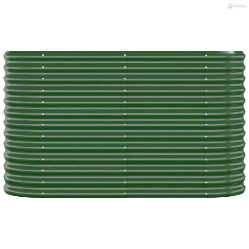 Zöld horganyzott acél kerti magaságyás 114x40x68 cm