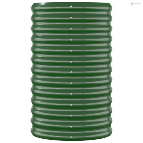 Zöld horganyzott acél kerti magaságyás 114x40x68 cm