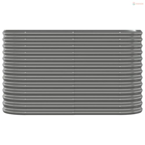 Szürke horganyzott acél kerti magaságyás 114x40x68 cm