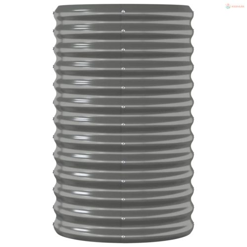 Szürke horganyzott acél kerti magaságyás 114x40x68 cm