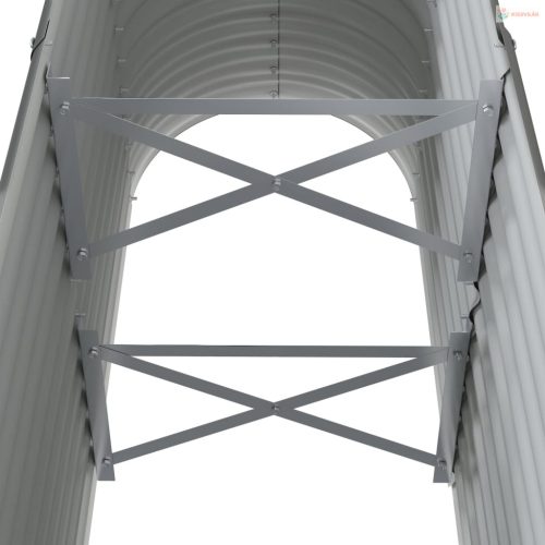 Szürke horganyzott acél kerti magaságyás 114x40x68 cm