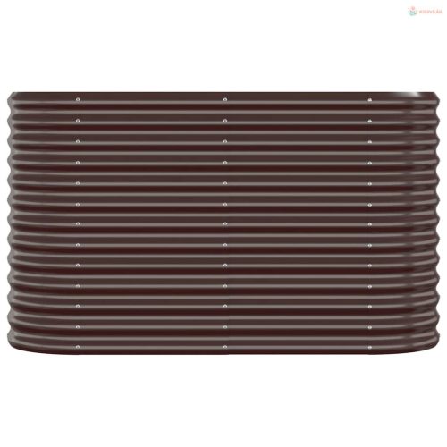 Barna horganyzott acél kerti magaságyás 114x40x68 cm