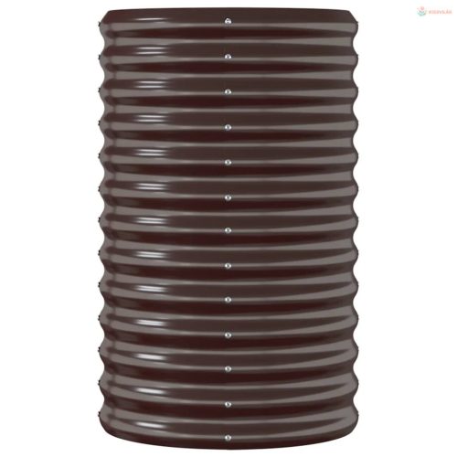 Barna horganyzott acél kerti magaságyás 114x40x68 cm