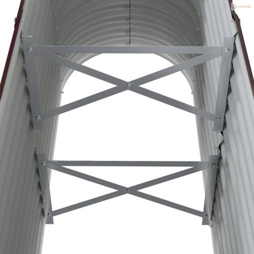 Barna horganyzott acél kerti magaságyás 114x40x68 cm