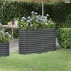 Antracitszürke horganyzott acél kerti magaságyás 114x40x68 cm