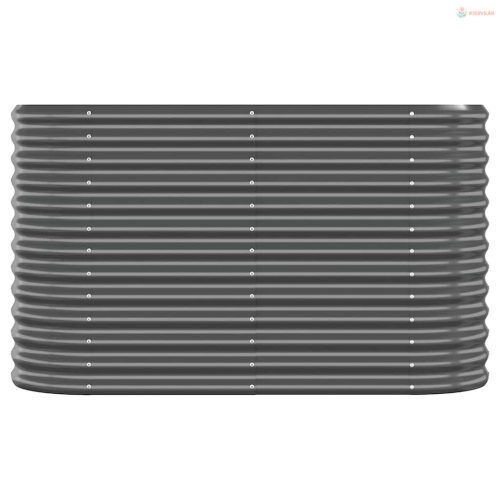 Antracitszürke horganyzott acél kerti magaságyás 114x40x68 cm