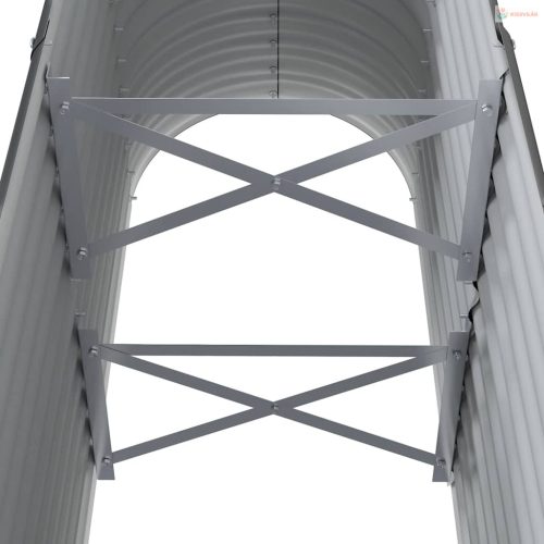 Antracitszürke horganyzott acél kerti magaságyás 114x40x68 cm