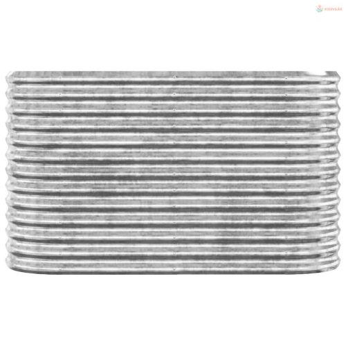 Ezüstszínű horganyzott acél kerti magaságyás 114x40x68 cm