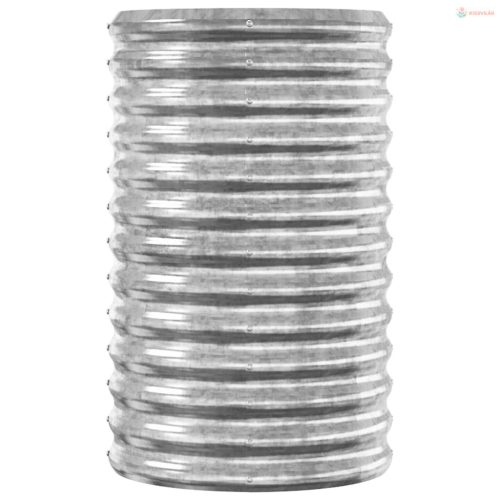 Ezüstszínű horganyzott acél kerti magaságyás 114x40x68 cm