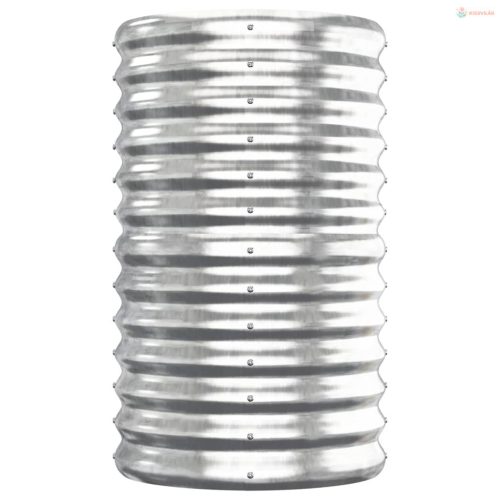 Ezüstszínű horganyzott acél kerti magaságyás 152x40x68 cm