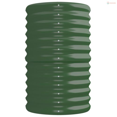 Zöld horganyzott acél kerti magaságyás 224x40x68 cm