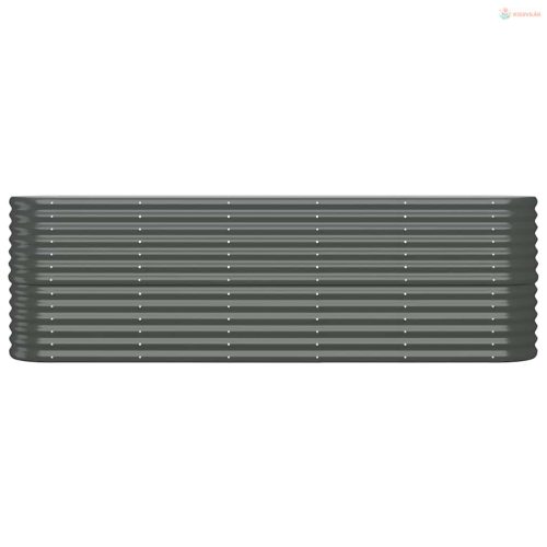 Antracitszürke horganyzott acél kerti magaságyás 224x40x68 cm