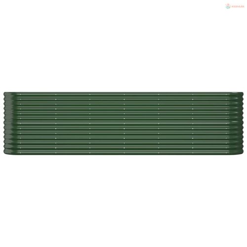 Zöld horganyzott acél kerti magaságyás 260x40x68 cm