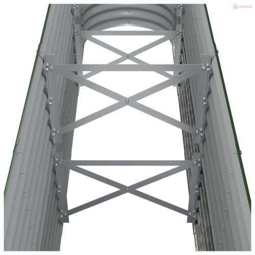 Zöld horganyzott acél kerti magaságyás 260x40x68 cm