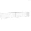 Antracitszürke horganyzott acél tyúkketrec tetővel 603x98x90 cm