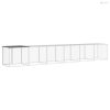 Antracitszürke horganyzott acél tyúkketrec tetővel 603x98x90 cm