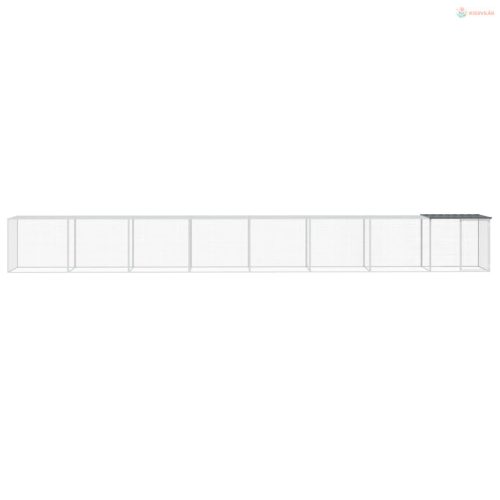 Antracitszürke horganyzott acél tyúkketrec tetővel 803x98x90 cm